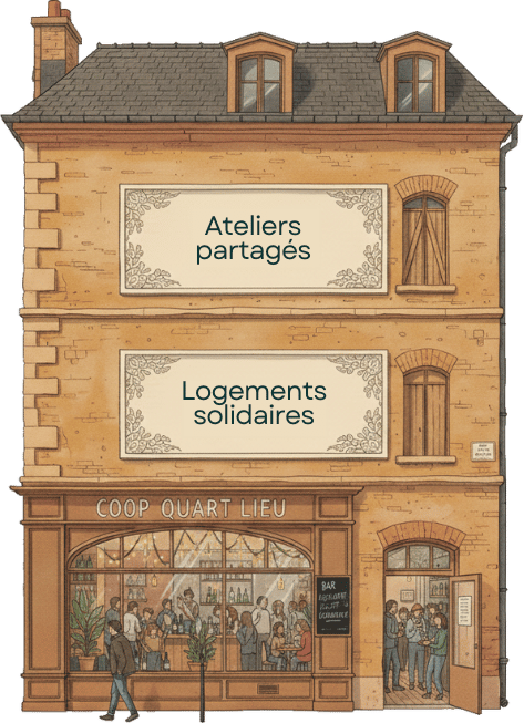 Le bâtiment de la Coop Quart Lieu